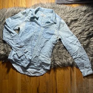 Blue small long sleeve button up